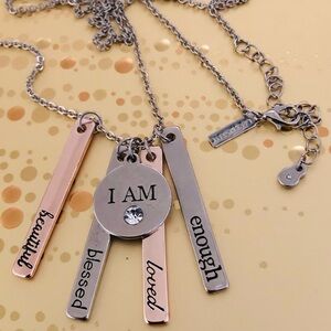 Necklace - Lane Bryant I Am Loved, Enough, Blessed, Beautiful, 32-34” Chain